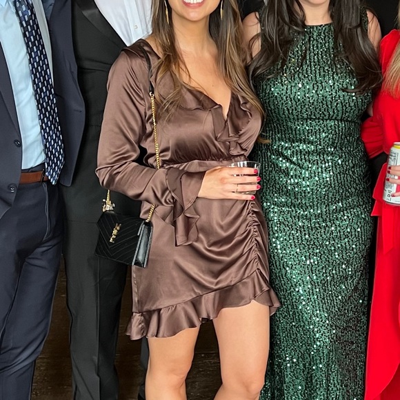 MAJORELLE Nelly Mini Dress Brown - Picture 6 of 7